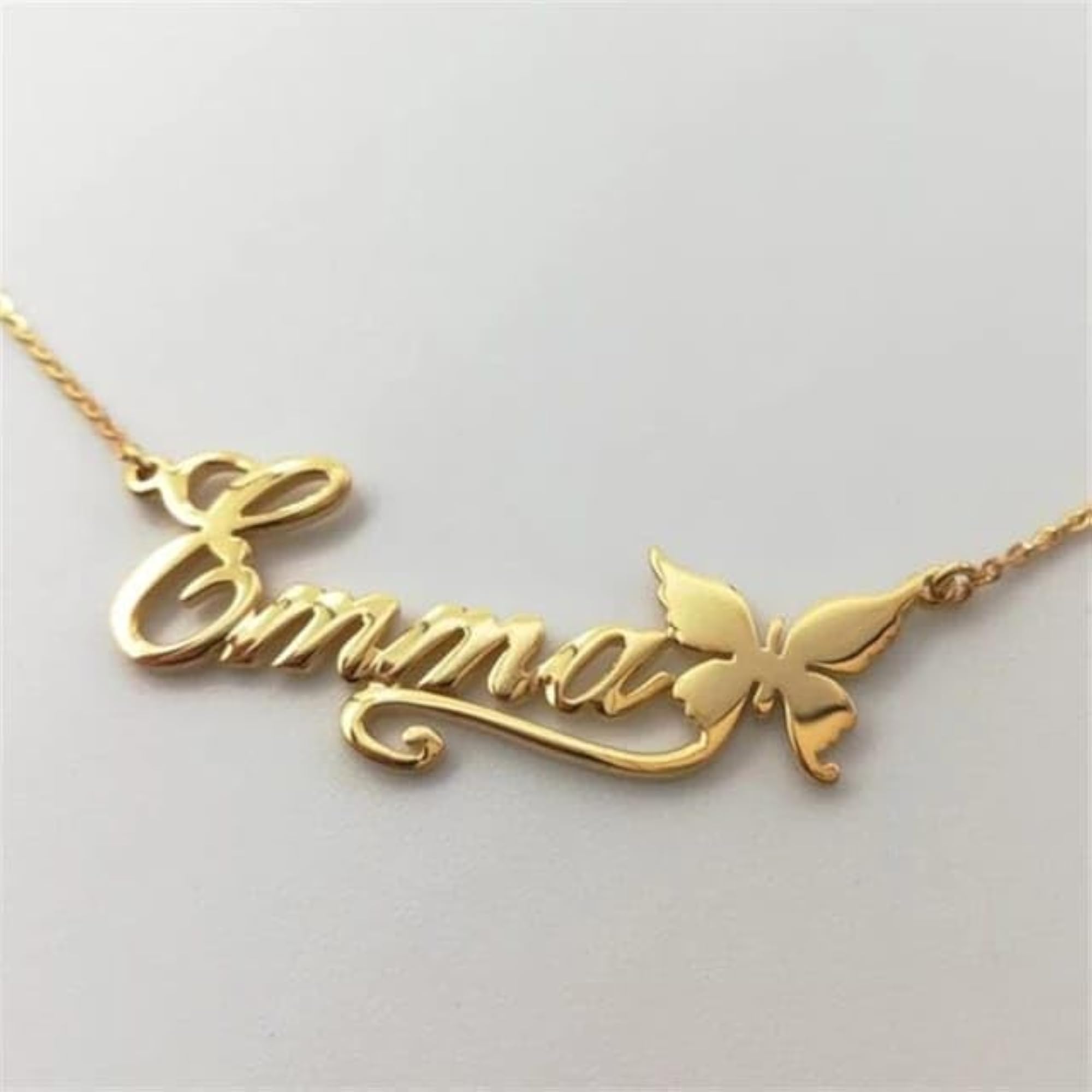 Jennifer Butterfly Personalized Name Necklace for Girls
